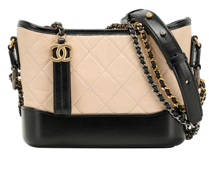 Small Gabrielle, &pound;2,100, Handbags, Beige/Black, Leather, Front view